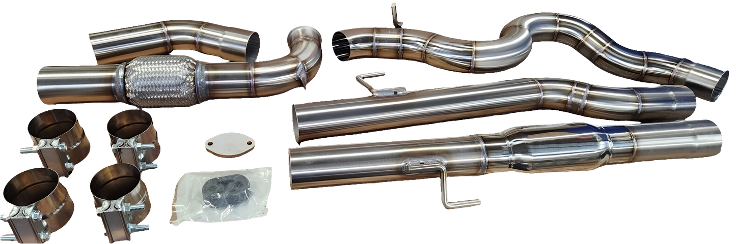 2019-2024 JEEP 3.0L ECODIESEL | CUSTOM STAINLESS STEEL COMPLETE EXHAUST