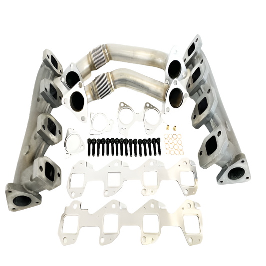 Exhaust Manifold Kit w/ Up-Pipes (2001-2016 Duramax 6.6L LB7/LLY/LBZ/LMM/LML)